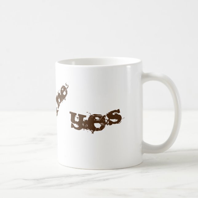 Caneca De Café Não Sim Talvez Trabalho Café Chá Chocolate Mug (Direita)