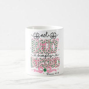 Caneca De Café Não Sortudo Simplesmente Abençoado Cristão  Romano