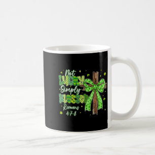 Caneca De Café Não sortudo trevos cristãos abençoados st patricks
