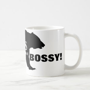 Caneca De Café Não sou a Chefe, só sou Mandona Silhueta de Urso C