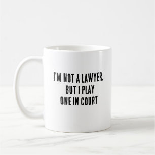 Caneca De Café Não sou advogado, mas toco um no tribunal