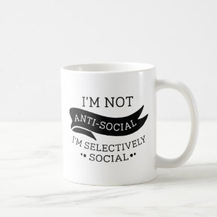 Caneca De Café Não Sou Anti-Social