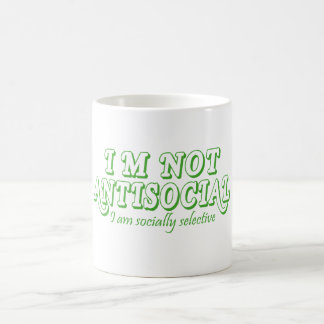 Caneca De Café Não sou antissocial apenas socialmente seletivo