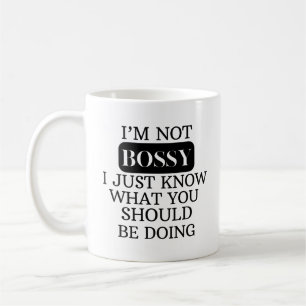 Caneca De Café Não sou Bossy Mug, Engraçado Cama, Presente para C