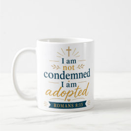 Caneca De Café Não Sou Condenado, Sou Adotado Verdade Bíblica