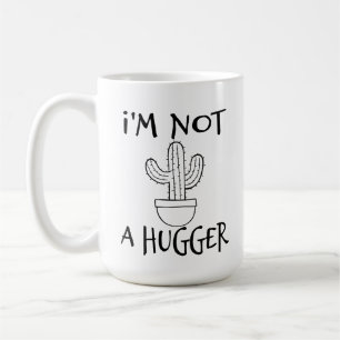 Caneca De Café Não Sou De Abraços Cacto Engraçado