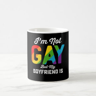 Caneca De Café Não sou gay, mas meu namorado é engraçado Orgulho