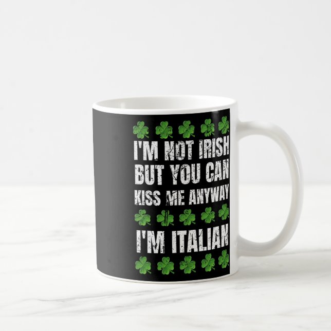 Caneca De Café Não sou irlandês, beije-me de qualquer maneira div (Direita)