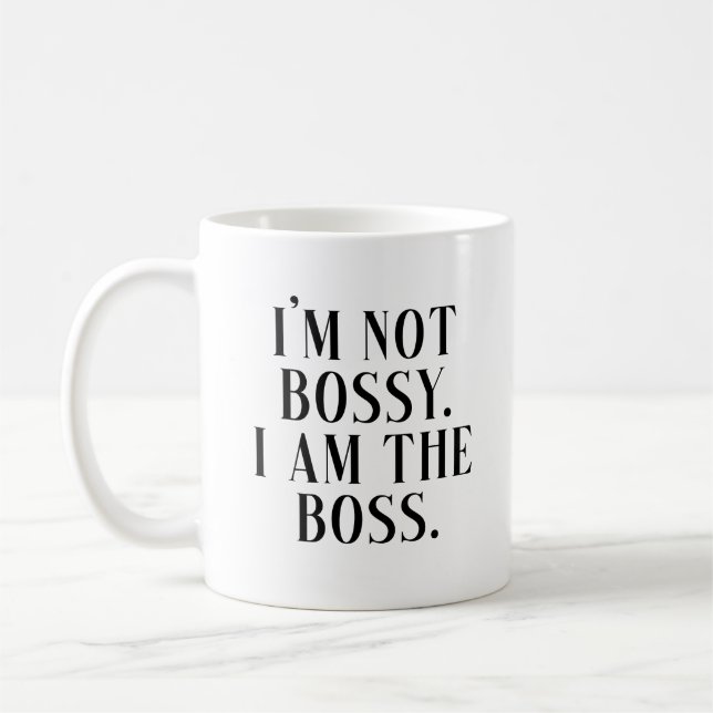 Caneca De Café Não Sou Mandona, Sou a Chefe Divertida e Empoderad (Esquerda)
