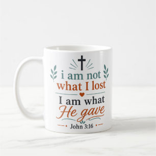 Caneca De Café Não Sou O Que Perdi Sou O Que Ele Deu Escritura