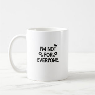 Caneca De Café Não Sou Para Todos Coroa de Grunge Engrenagens Ati