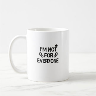 Caneca De Café Não Sou Para Todos Coroa de Grunge Engrenagens Ati