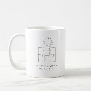 Caneca De Café Não Sou Para Todos E Isso Está Bem Retro Tipe Wavy