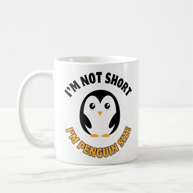 Caneca De Café Não sou pequeno, sou do tamanho dos pinguins (Esquerda)