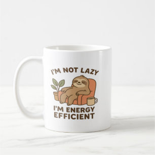 Caneca De Café Não Sou Preguiçoso, Sou Eficiente em Energia – Div