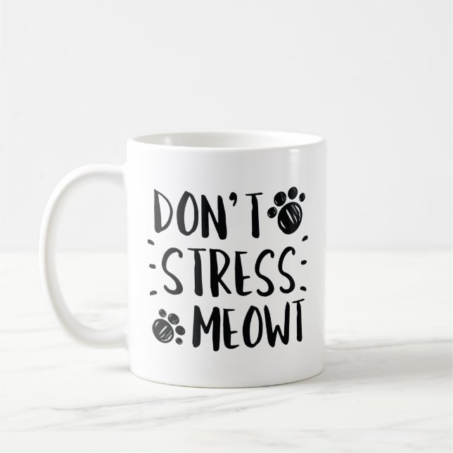Caneca De Café Não Stress Meowt (Esquerda)