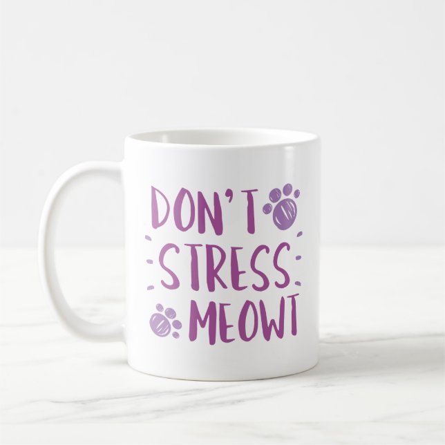 Caneca De Café Não Stress Meowt (Esquerda)