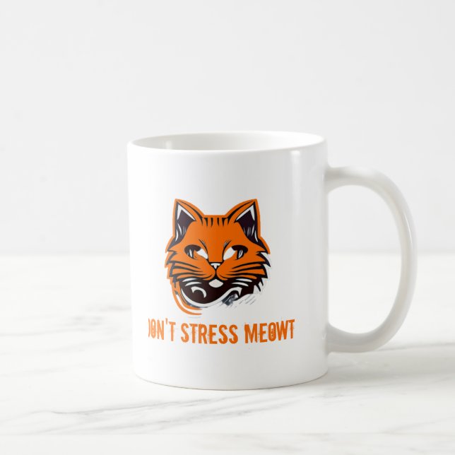 Caneca De Café Não Stress Meowt (Direita)