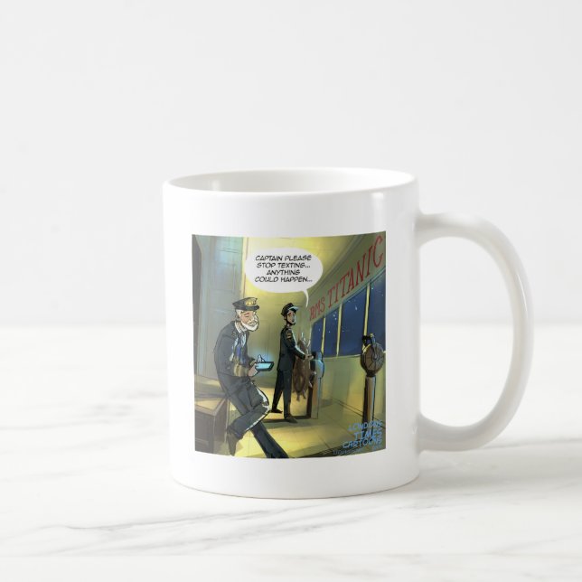 Caneca De Café Não Texto E Titanic Engraçado (Direita)
