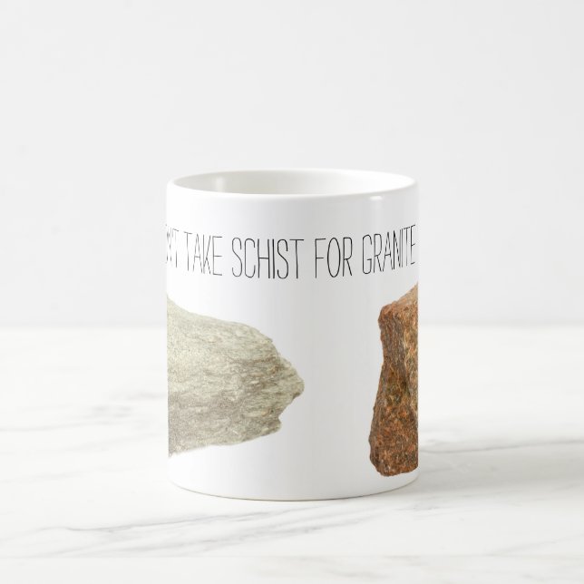 Caneca De Café Não tome o schist para o granito (Centro)