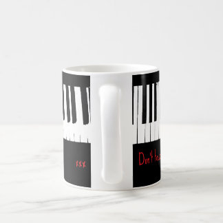Caneca De Café Não toque – design de teclas de piano