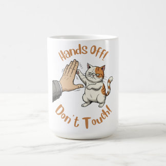 Caneca De Café "Não Toque, Não Encoste" citação engraçada em cane