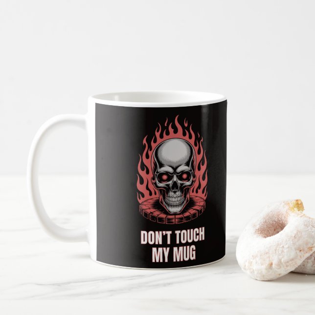 Caneca De Café Não toque no meu (Com Donut)