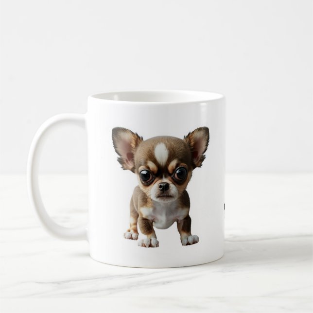 Caneca De Café Não toque no meu café! Engraçado Chihuahua Coffee  (Esquerda)