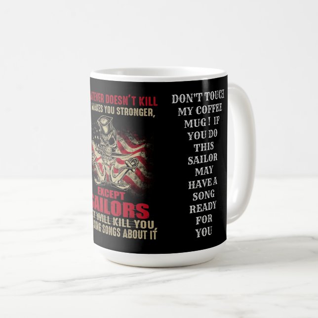 CANECA DE CAFÉ NÃO TOQUE NO MEU CAFÉ MUG (Frente Esquerda)