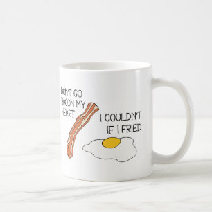 Caneca De Café Não vai o bacon meu coração - engraçado
