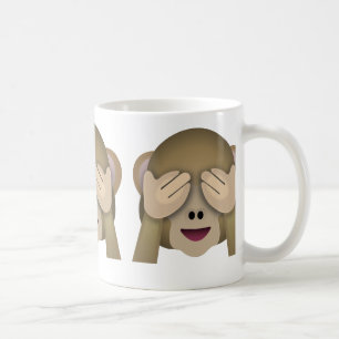 Caneca De Café Não veja nenhum macaco mau Emoji