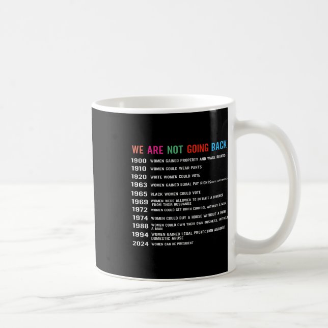 Caneca De Café Não Voltaremos Aos Direitos De Voto (Direita)