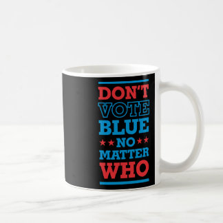 Caneca De Café Não vote Blue No Who 3- Politics Irony Sticker
