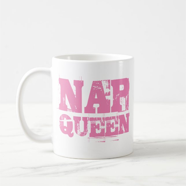 Caneca De Café Nap Queen Mug | Slogan Slogan Slogan Engraçado e H (Esquerda)