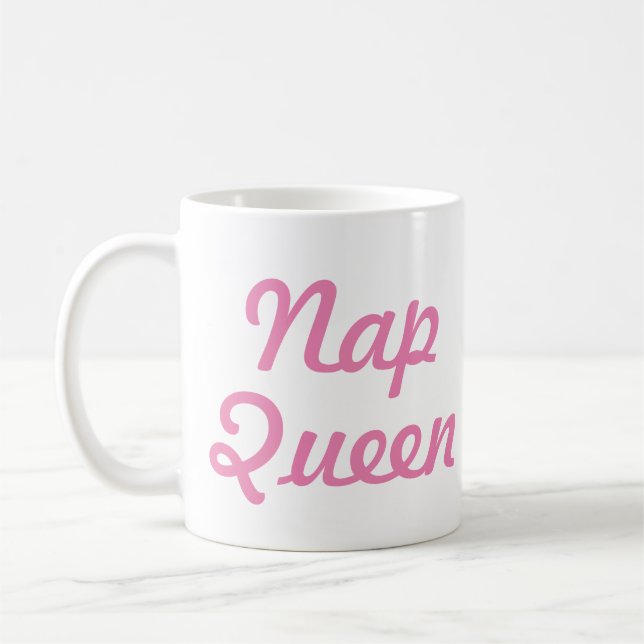 Caneca De Café Nap Queen Mug | Slogan Slogan Slogan Engraçado e H (Esquerda)