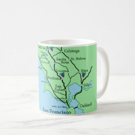 Caneca De Café Napa Sonoma Vinho - Cama