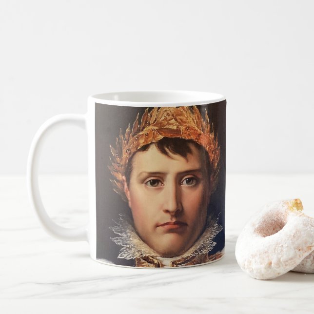 Caneca De Café Napoleão Laurel-Wreath Crowned Hero (Com Donut)