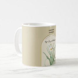 Caneca De Café Narciso de Dezembro Personalizado da Flor de Nasci