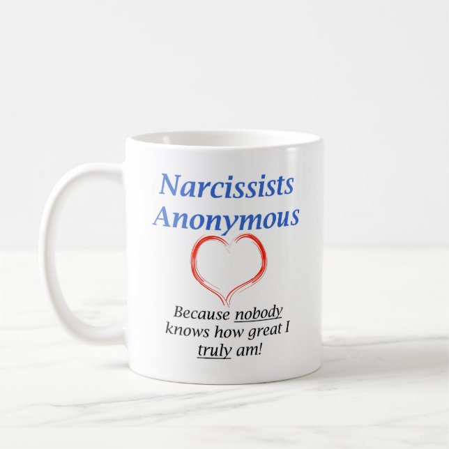 Caneca De Café Narcissists anónimos (Esquerda)