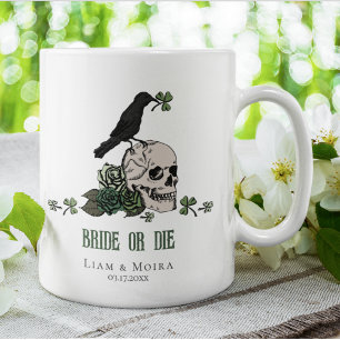 Caneca De Café Narrador ou Dia de São Patrício Mortal Caveira Flo