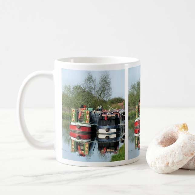 CANECA DE CAFÉ NARROWBOATS UK (Com Donut)