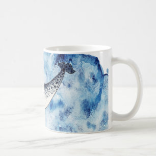 Caneca De Café Narwhal em um respingo do watercolour