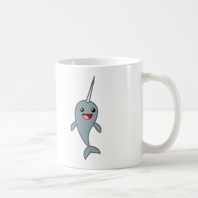Caneca De Café Narwhal feliz (Direita)