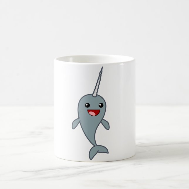 Caneca De Café Narwhal feliz (Centro)