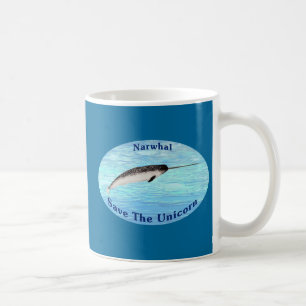 Caneca De Café Narwhal - Salvar o Unicórnio