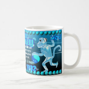 Caneca De Café Nascer 1932 1992 do macaco da água