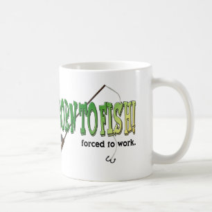 Caneca De Café Nascer aos peixes! Forçado para trabalhar a canec