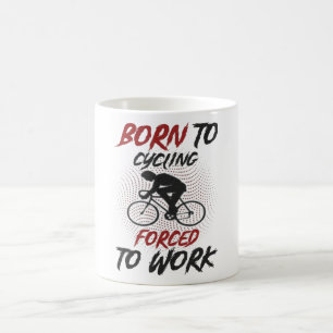 Caneca De Café Nascer De Bicicleta Engraçado Dizendo