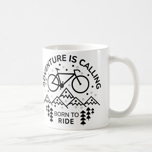 Caneca De Café Nascer De Carro De Bicicleta Montanha (Direita)