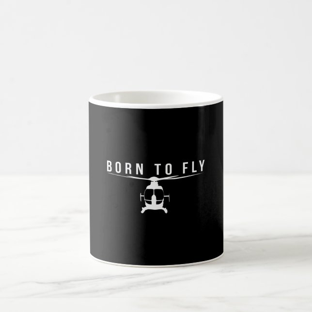 Caneca De Café Nascer De Helicóptero Para Voar Férias Do Piloto (Centro)
